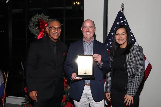 Pictured (left to right): Clinton Weeks, President of the Nevis Association of South Florida; John Frearson, Chief Financial Officer, JetStream Federal Credit Union; and Danielly Camacho, Human Resources Manager, JetStream Federal Credit Union