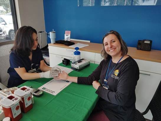 Abigail Fuertes, Community Health Tech and Adriana Ponton, Senior Accounting Specialist