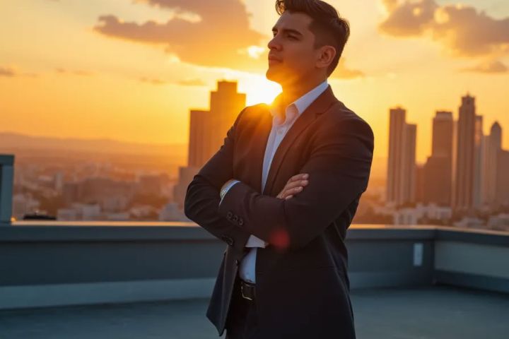 Thoughtful young man, thinking about his financial health