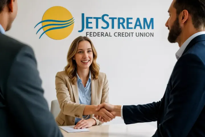 JetStream Employee shaking hands with a personal loan customer